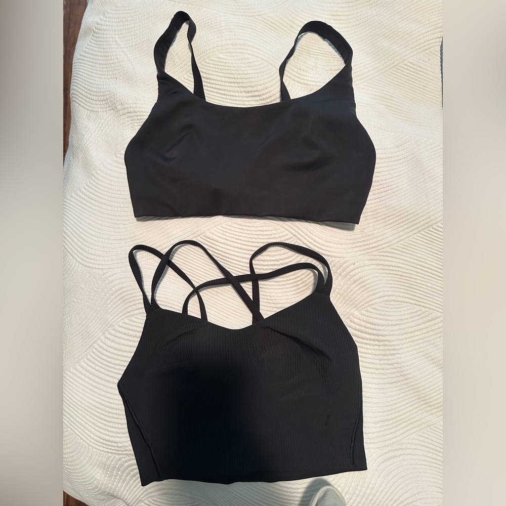2 lululemon bralettes in black